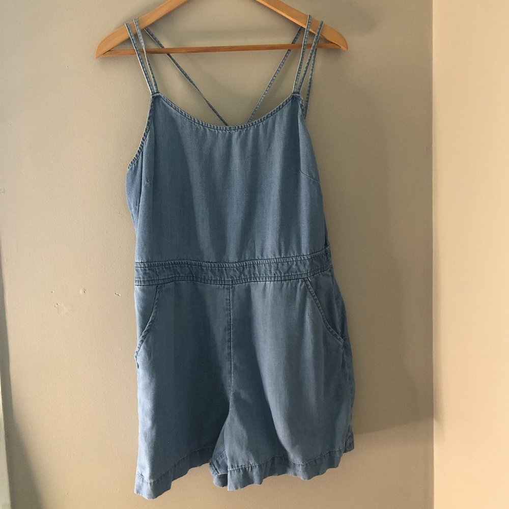 Loft Denim Romper Size 6 Strappy
